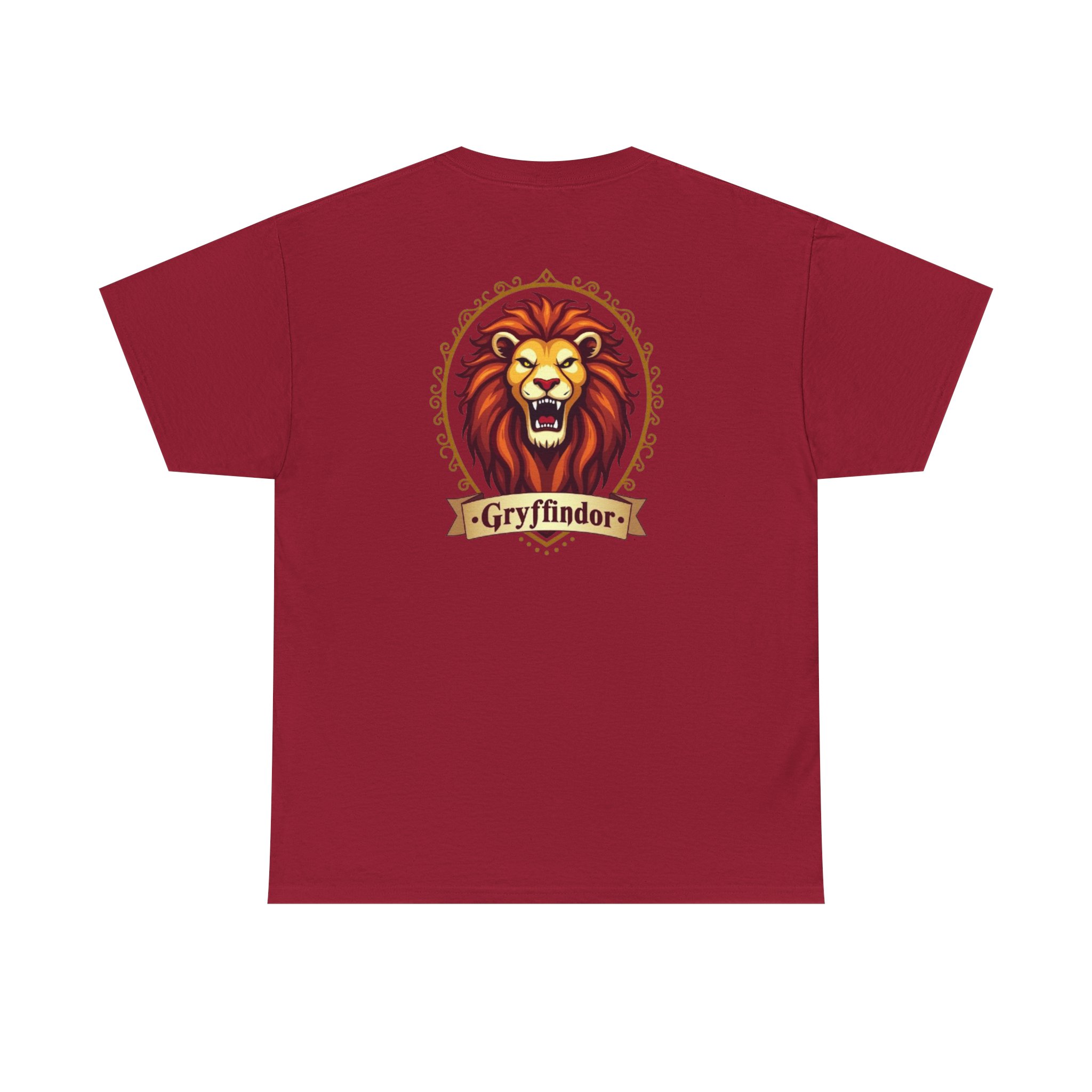 Gryffindor-Inspired Lion Crest Shirt Bold Front & Back Design for Wizarding Fans - Image 34