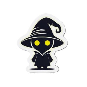 Adorable Black Mage-Inspired Die-Cut Magnet  Fantasy Gaming Décor FFIX Vivi