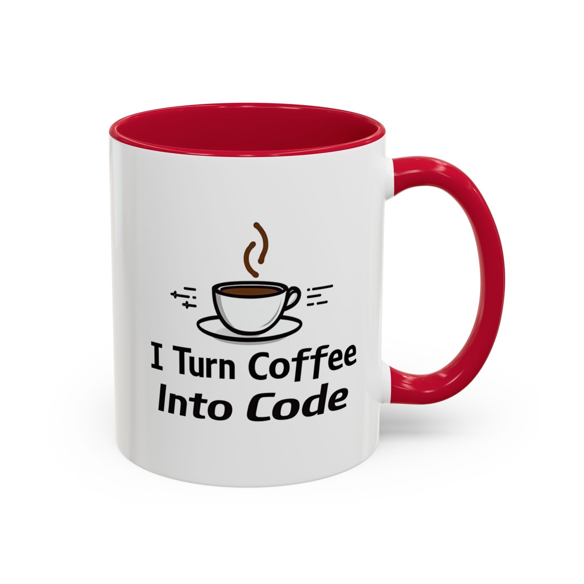 I Turn Coffee Into Code, Two-Toned Mug, Perfect Gift for coders - Image 32