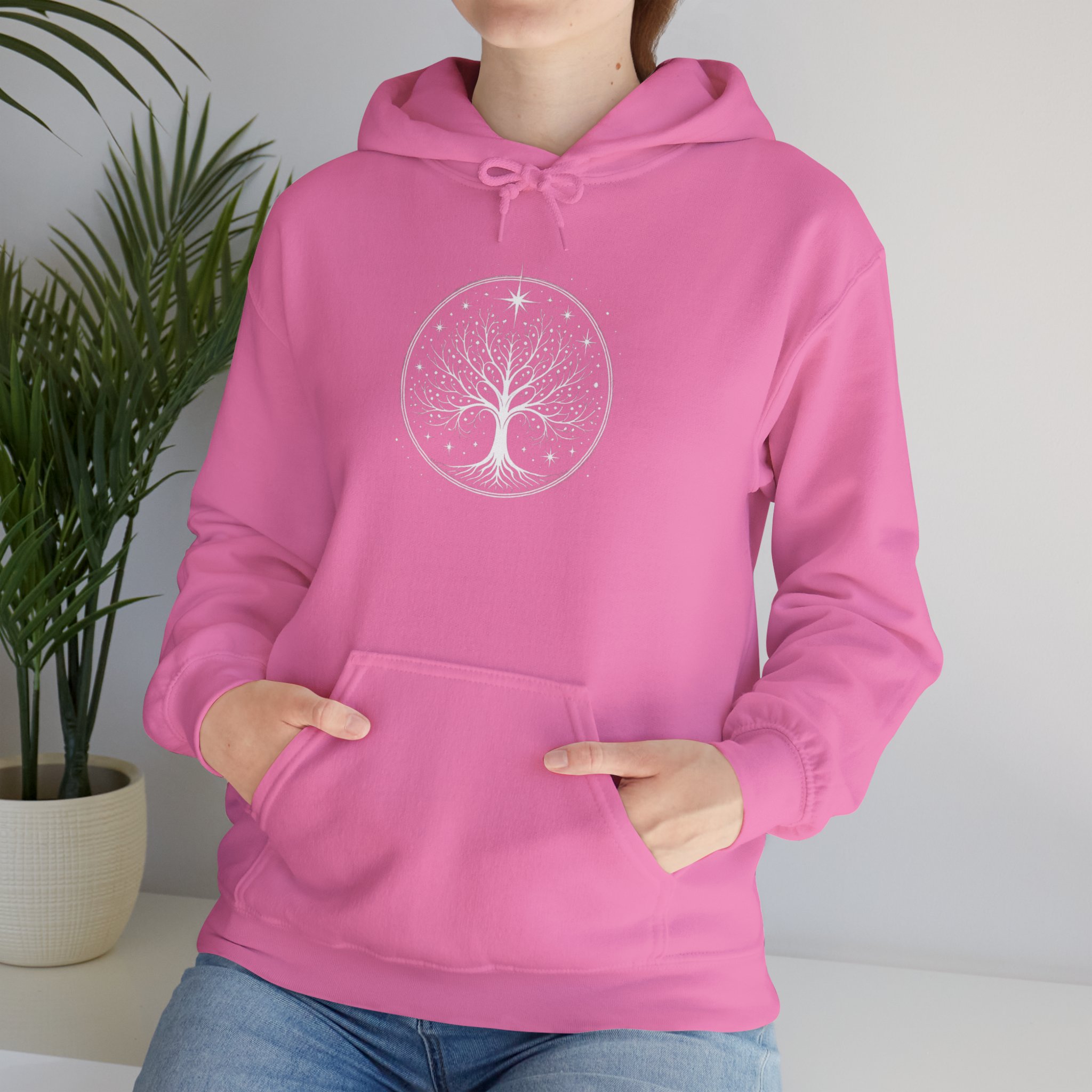 Minimalistic White Tree of Gondor Unisex Hoodie Tolkien-Inspired Comfort - Image 35