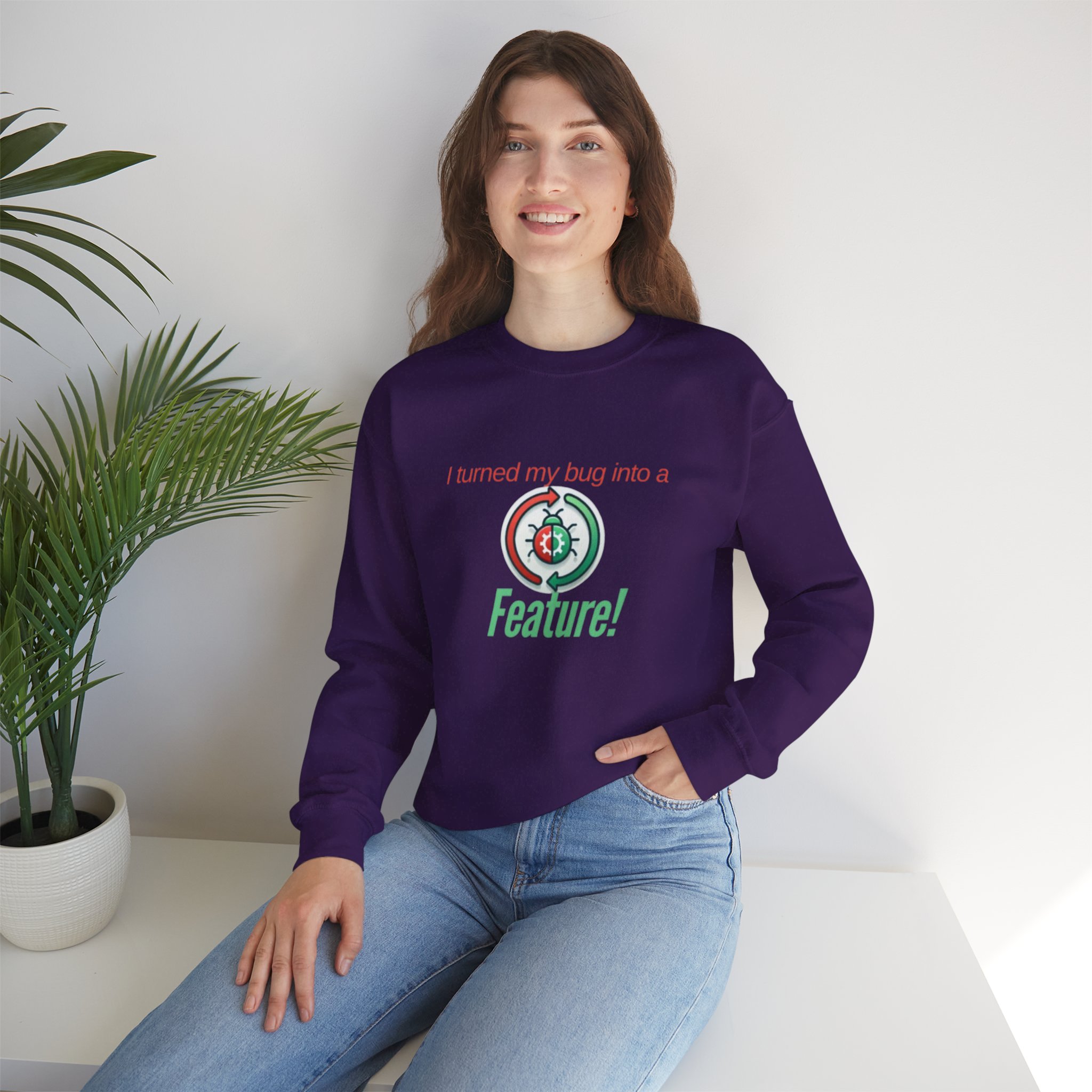I Turned My Bug Into a Feature! Funny Programmer Pullover Sweatshirt Coding Humor for Developers, Software Engineers, and Tech Enthusiasts - Image 24