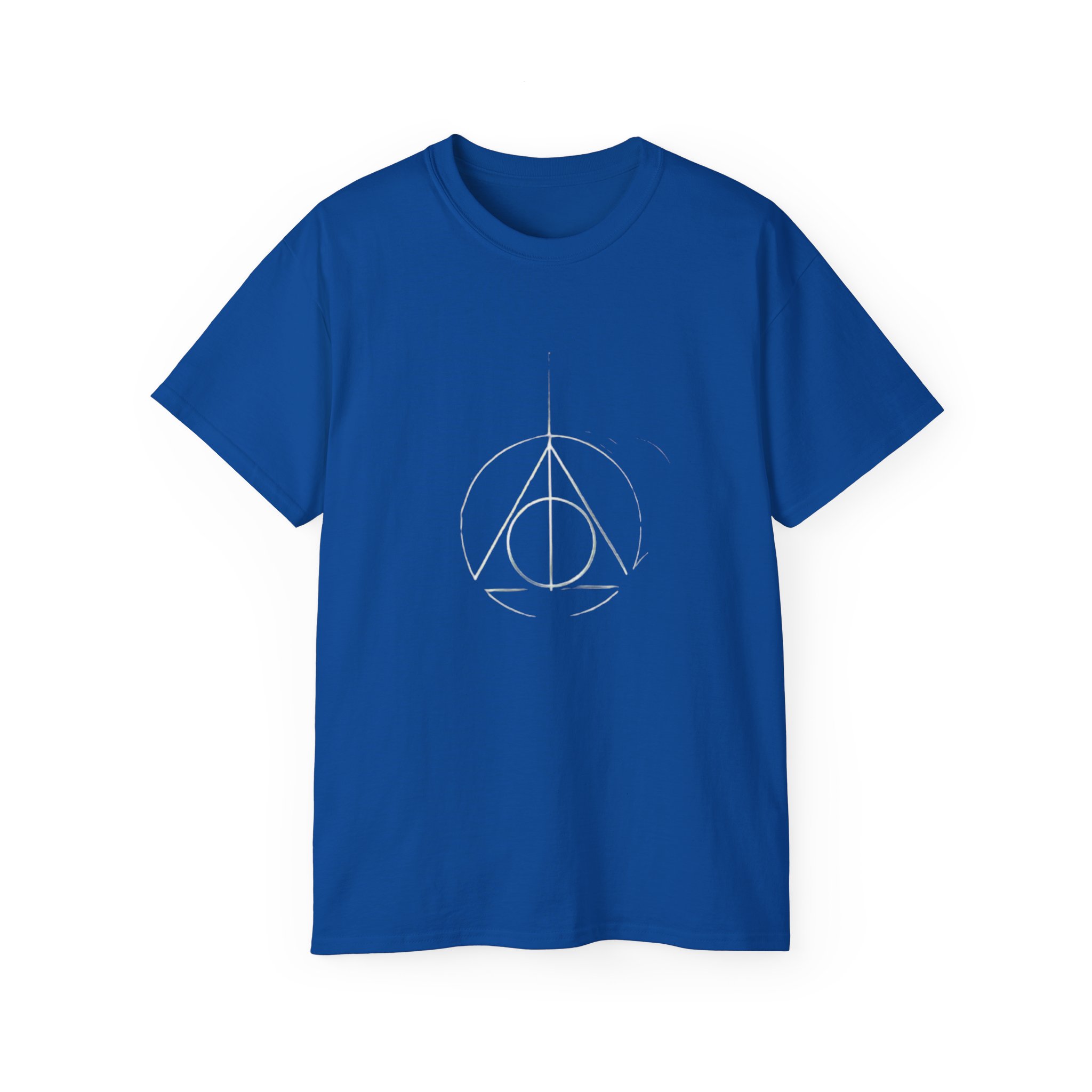Minimalist Wizard Hallows Unisex Cotton Tee Magical Symbol Design - Image 17