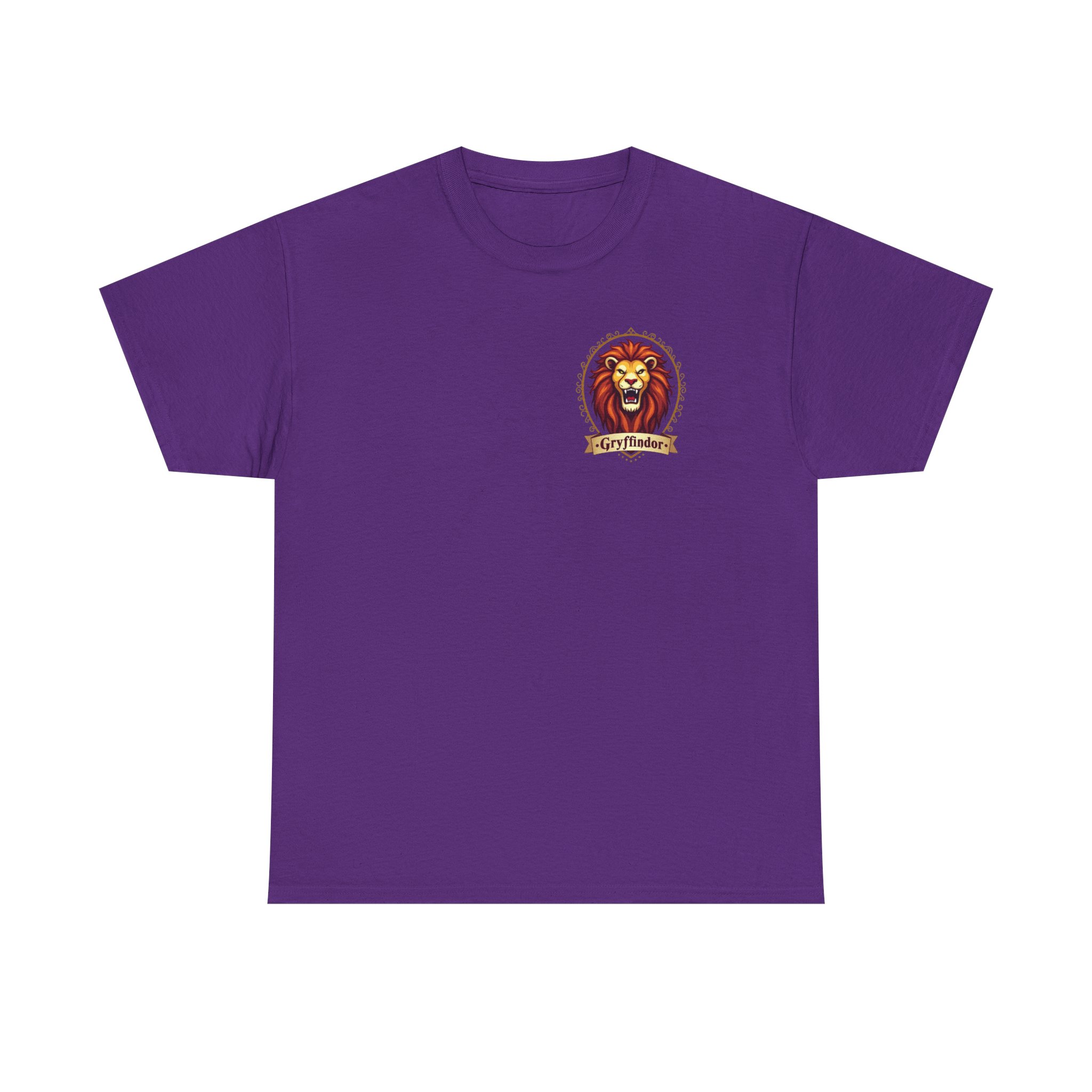 Gryffindor-Inspired Lion Crest Shirt Bold Front & Back Design for Wizarding Fans - Image 25