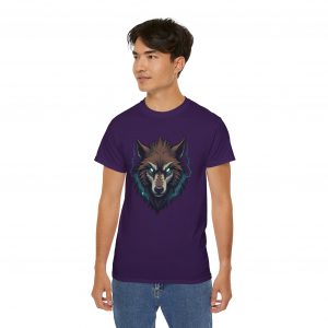 Wolf T-shirt, Unisex Cotton Tee, Vibrant and Majestic Wolf Graphic Tee, Animal Lover Gift, Nature Inspired Shirt