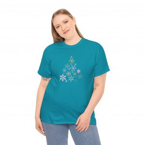 Christmas Tree Snowflake T-Shirt, Festive and Fun, Colorful Design, Holiday Tee for Winter Celebrations, Unisex Cotton Tee, Christmas Gift