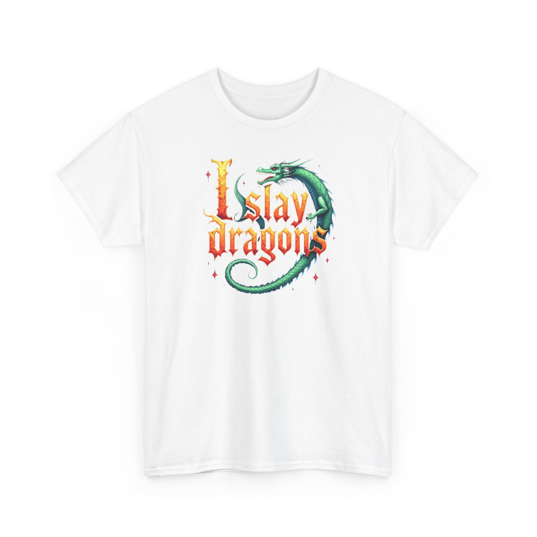 I Slay Dragons T-Shirt - RPG Fantasy Tee for Gamers, D&D Fans, and Dragon Lovers - Available in Multiple Colors - Image 3