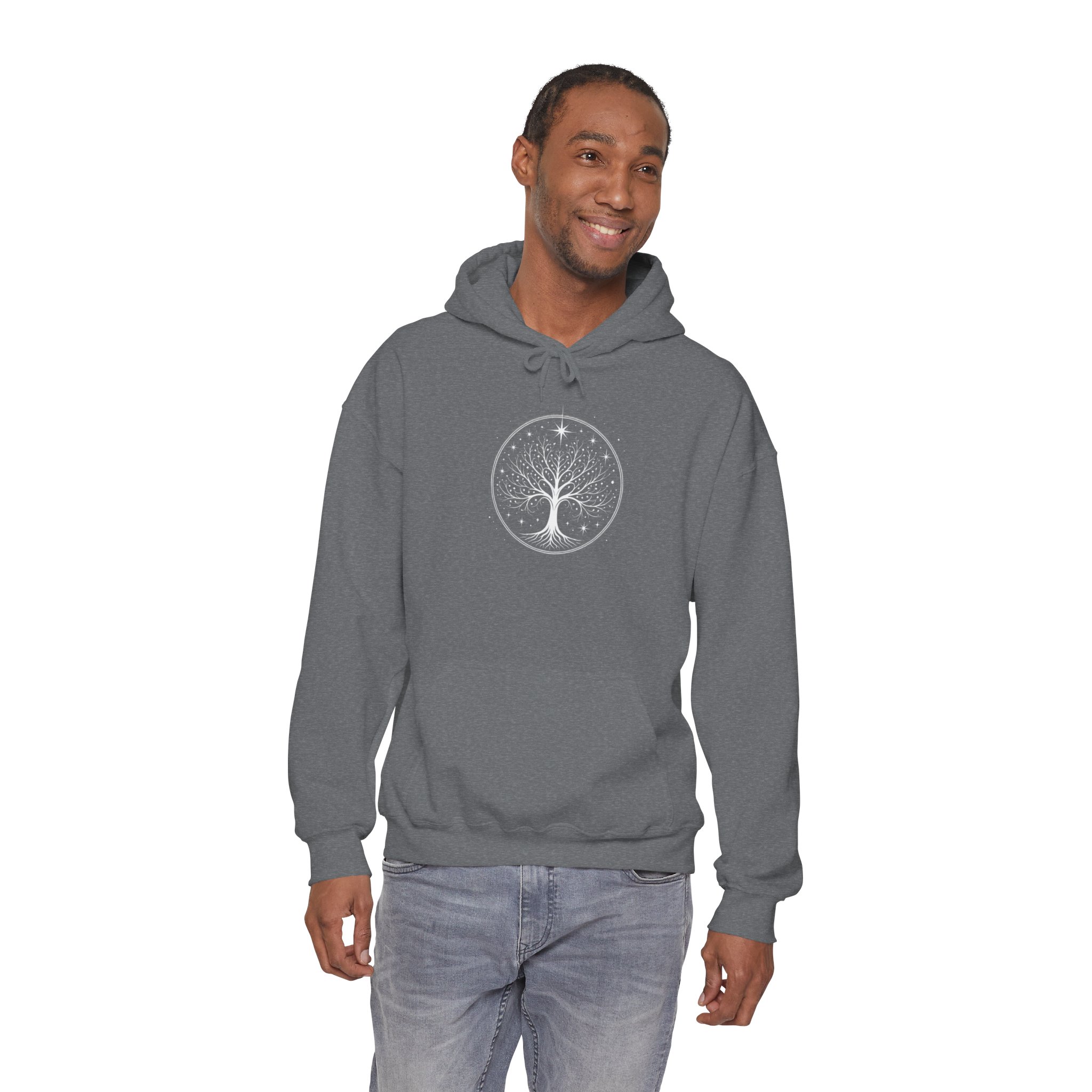 Minimalistic White Tree of Gondor Unisex Hoodie Tolkien-Inspired Comfort - Image 16