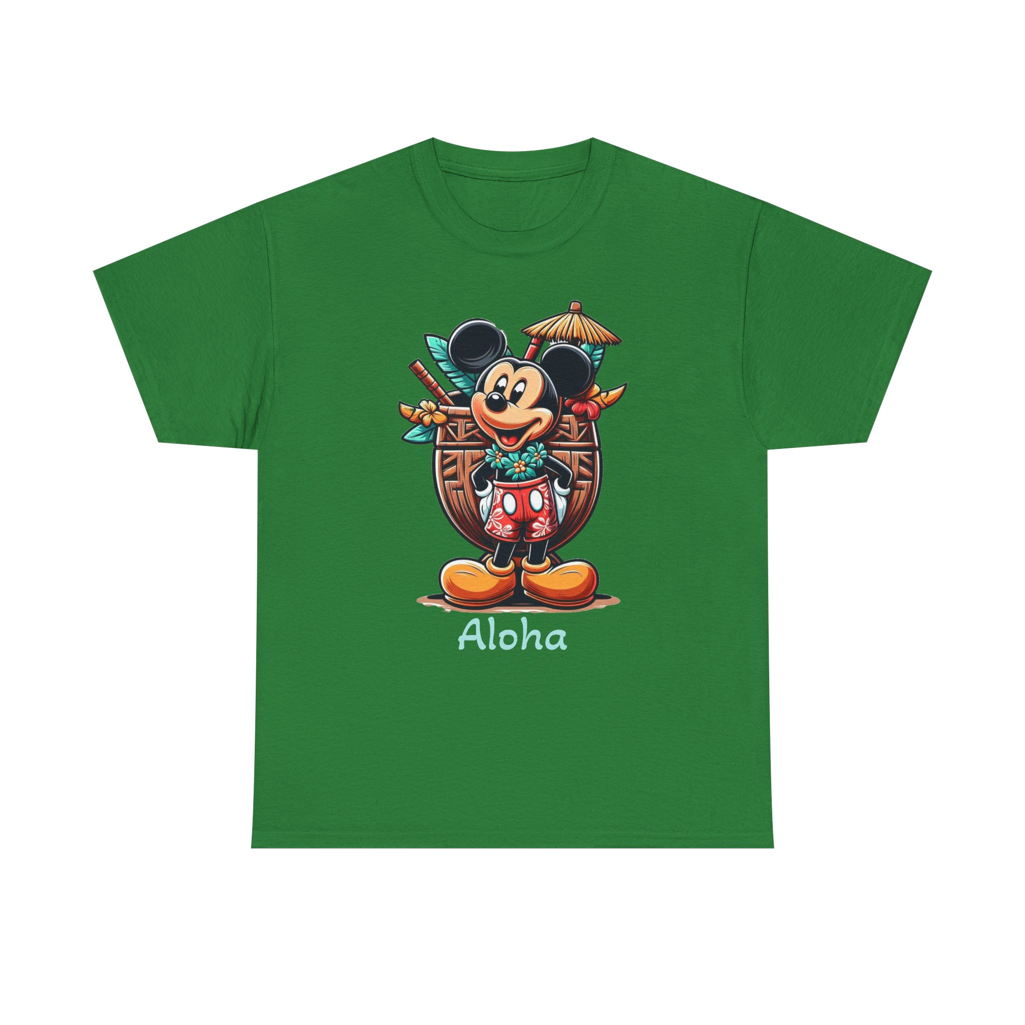 Aloha Mickey Tiki Tee, Beach Vacation Shirt, Unisex Heavy Cotton Top, Disney Hawaii Cruise, Fun Summer Tee, Aulani - Image 9