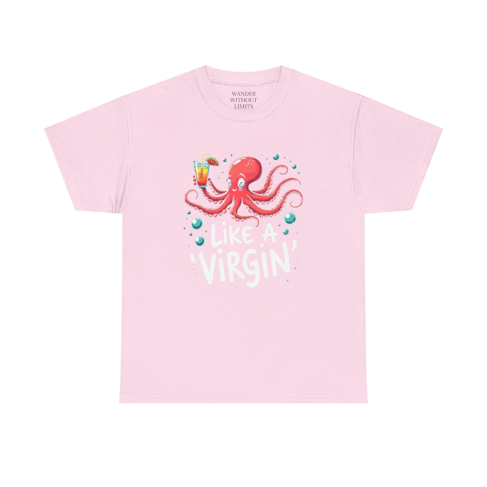 Funny Animated Octopus Cocktail Party Unisex Heavy Cotton Tee, Virgin Voyages Cruise Fun Shirt, Humor Tee, Cruise Wear, Party Shirt - Image 33