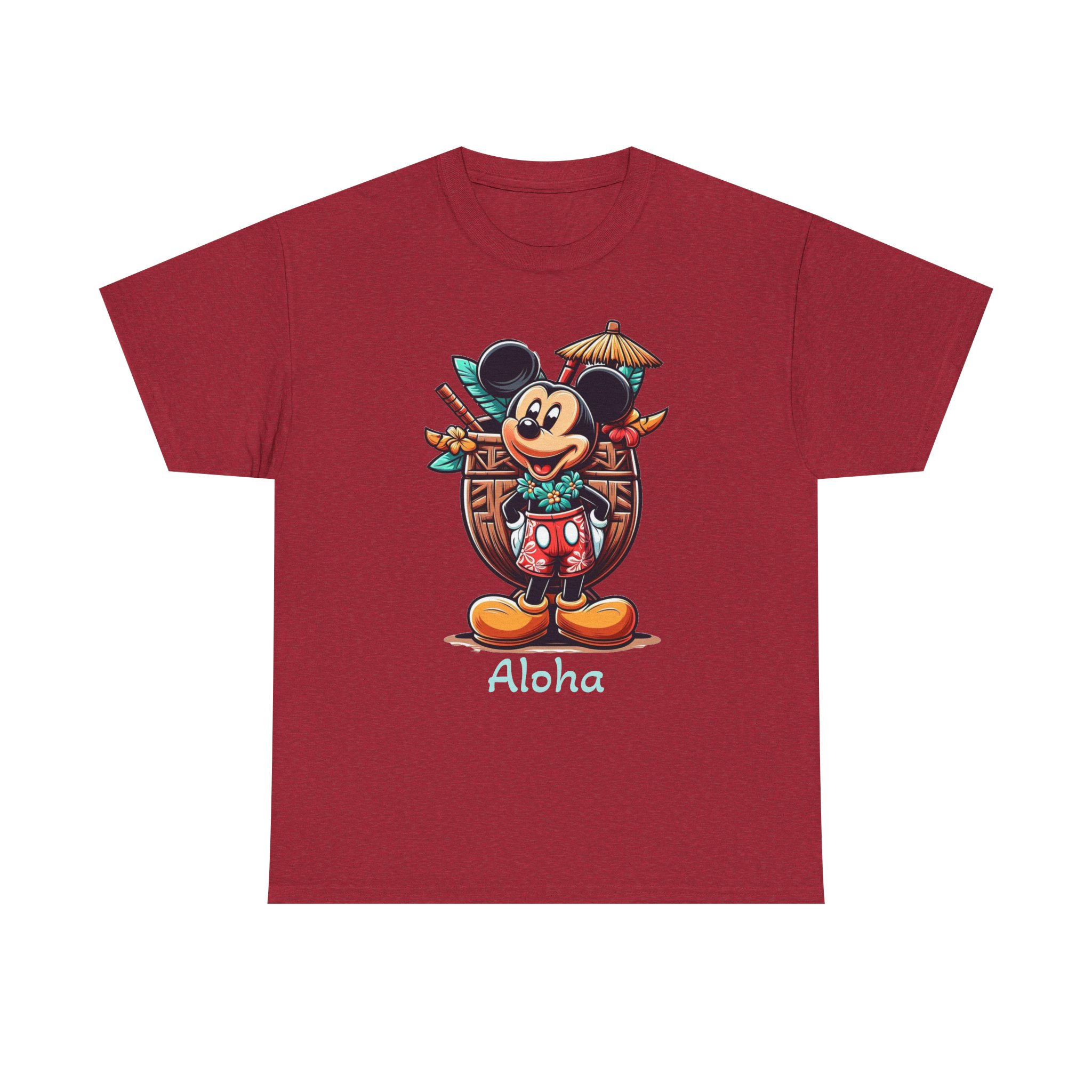 Aloha Mickey Tiki Tee, Beach Vacation Shirt, Unisex Heavy Cotton Top, Disney Hawaii Cruise, Fun Summer Tee, Aulani - Image 33