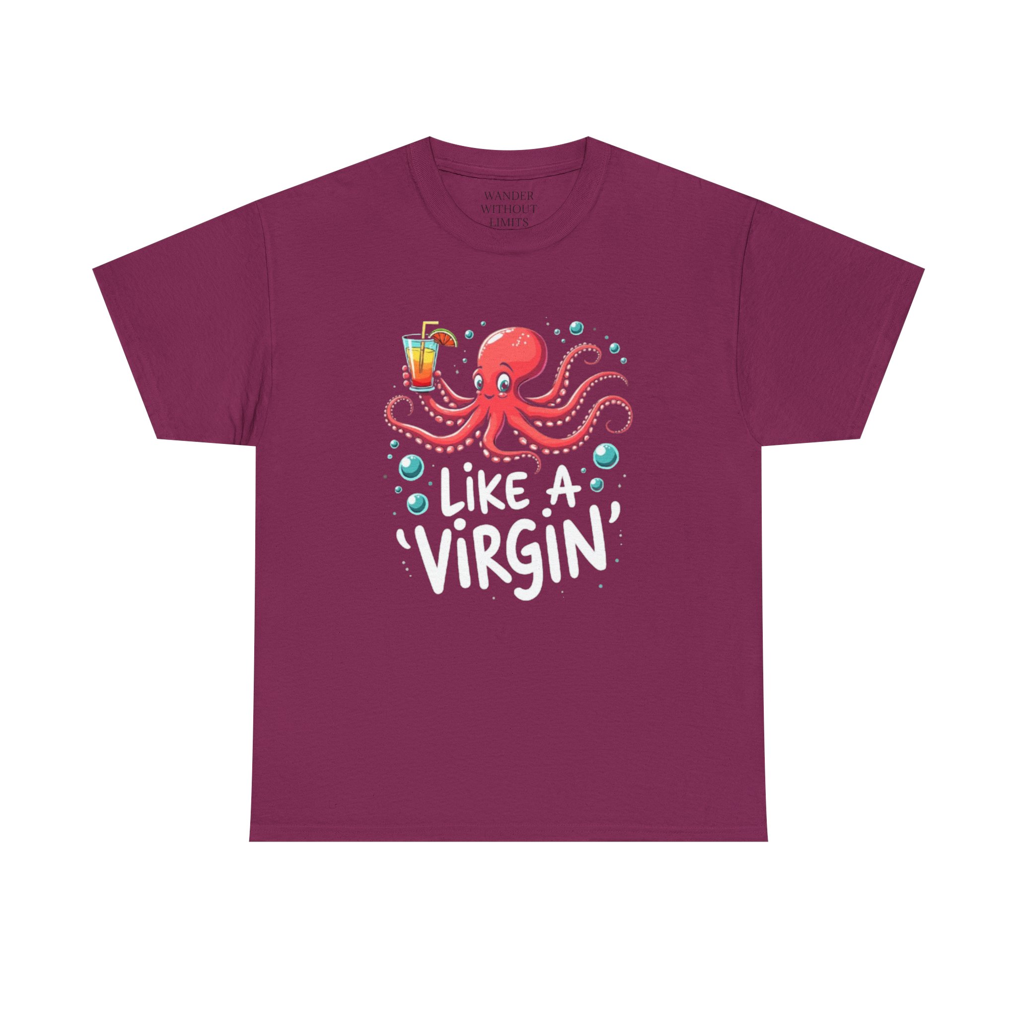 Funny Animated Octopus Cocktail Party Unisex Heavy Cotton Tee, Virgin Voyages Cruise Fun Shirt, Humor Tee, Cruise Wear, Party Shirt - Image 37