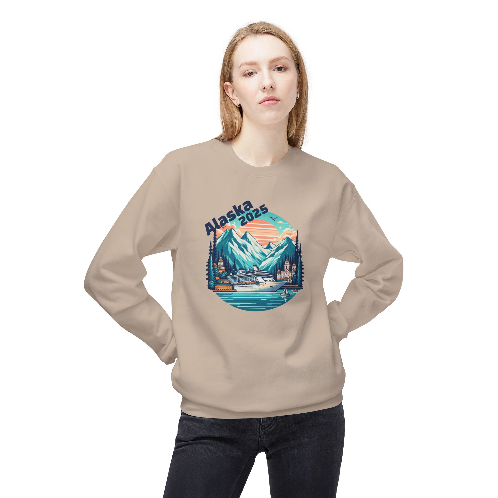 Alaska Cruise 2025 Sweatshirt, Mountain Trees Fjords Cruise Ship Jumper, Adventure Travel Vacation Top - Image 11